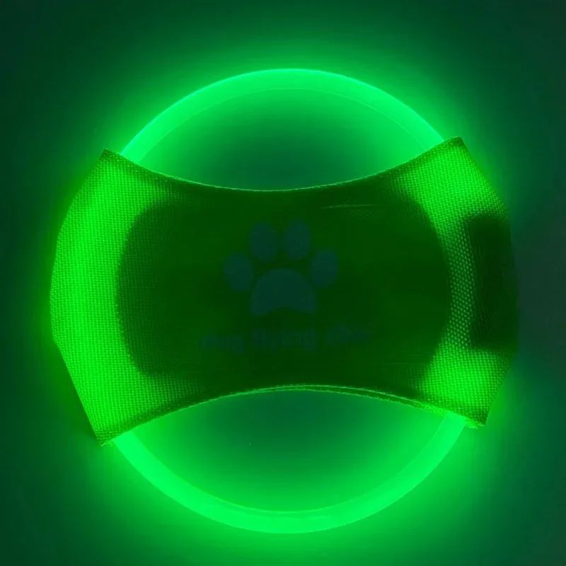 LED Glowing Flying Disc Interactive Pet Training Toy