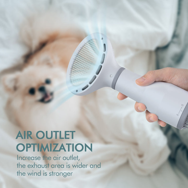 Pet Grooming Hair Dryer With Slicker Brush Attachment