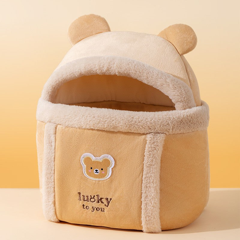 Animal Shaped Portable Pet Backpack Diaper Bag Shoulder Carrier