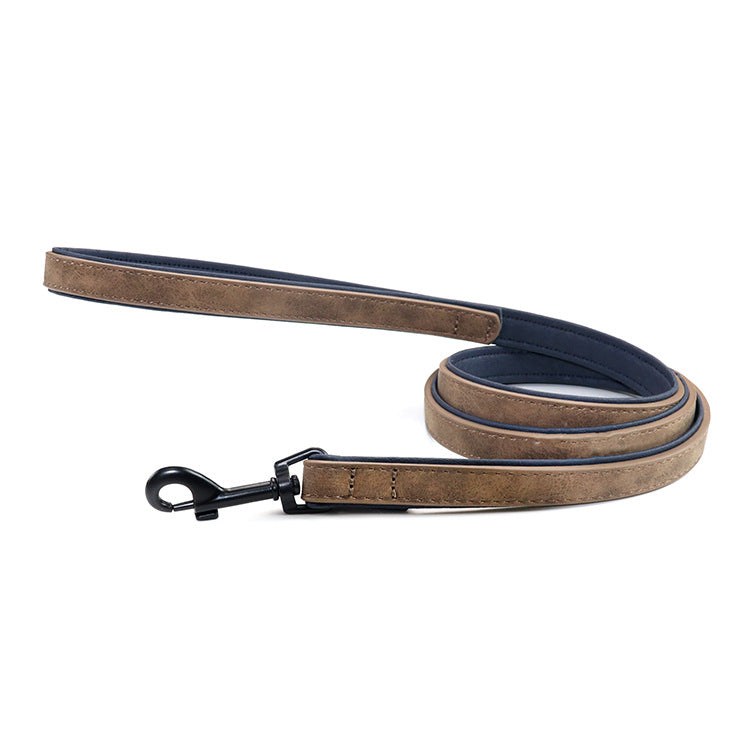 Pull Resistant Leather Pet Leash Durable Walking Lead