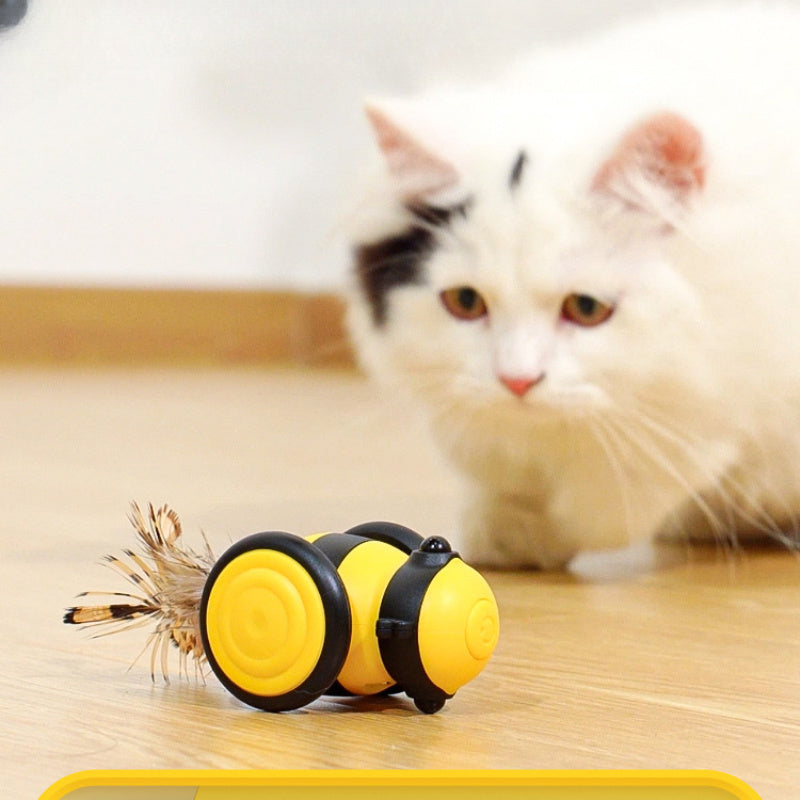 Electric Moving Interactive Feather Teaser Pet Toy