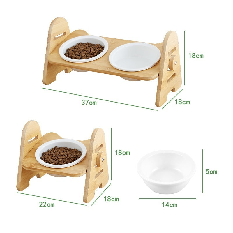 Oblique Mouth Pet Bowl With Cervical Spine Protection