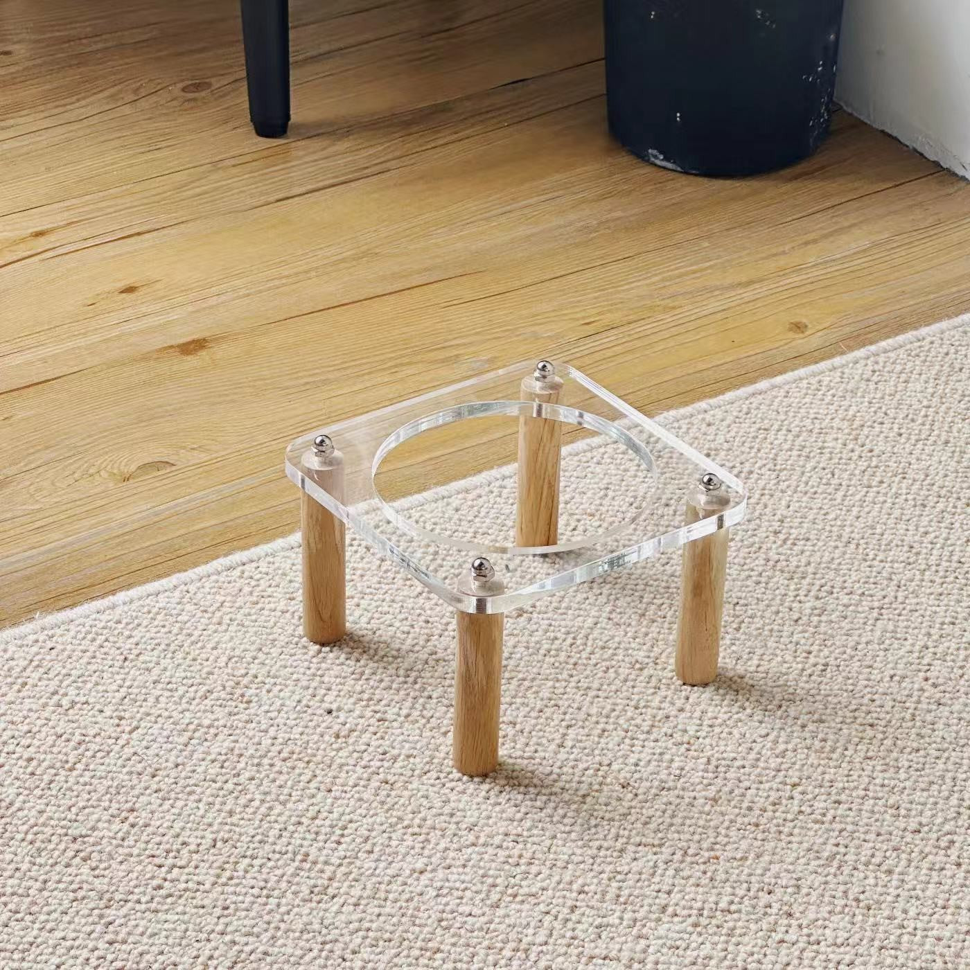 Anti Tumble Ceramic Elevated Pet Double Feeding Bowl