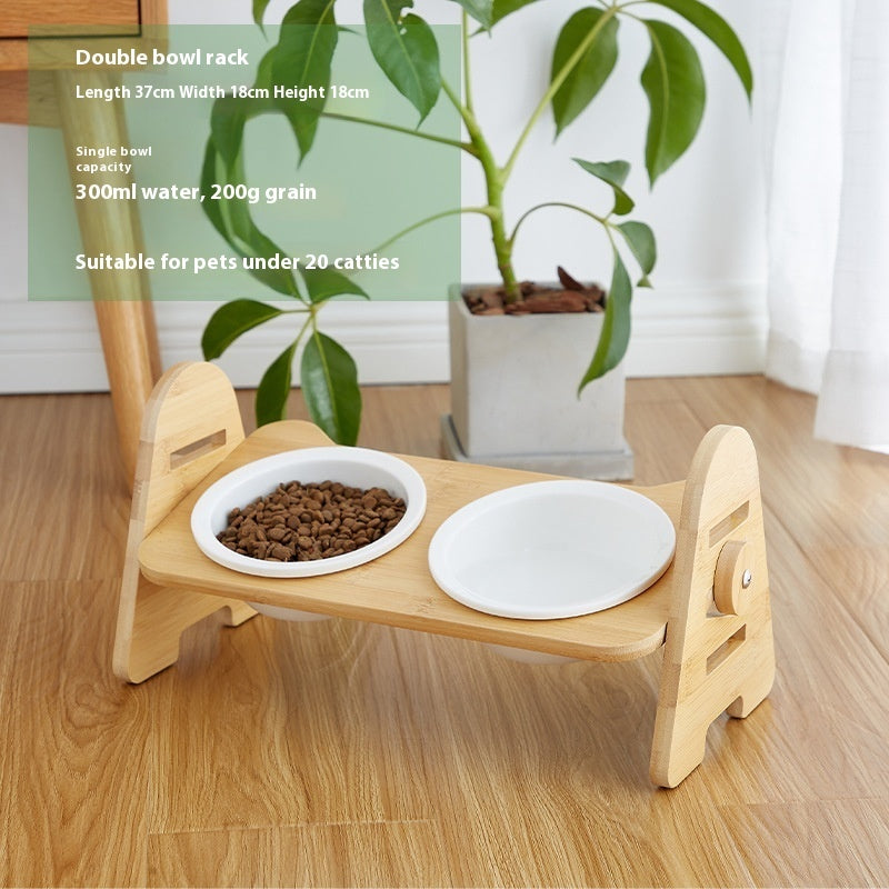 Oblique Mouth Pet Bowl With Cervical Spine Protection