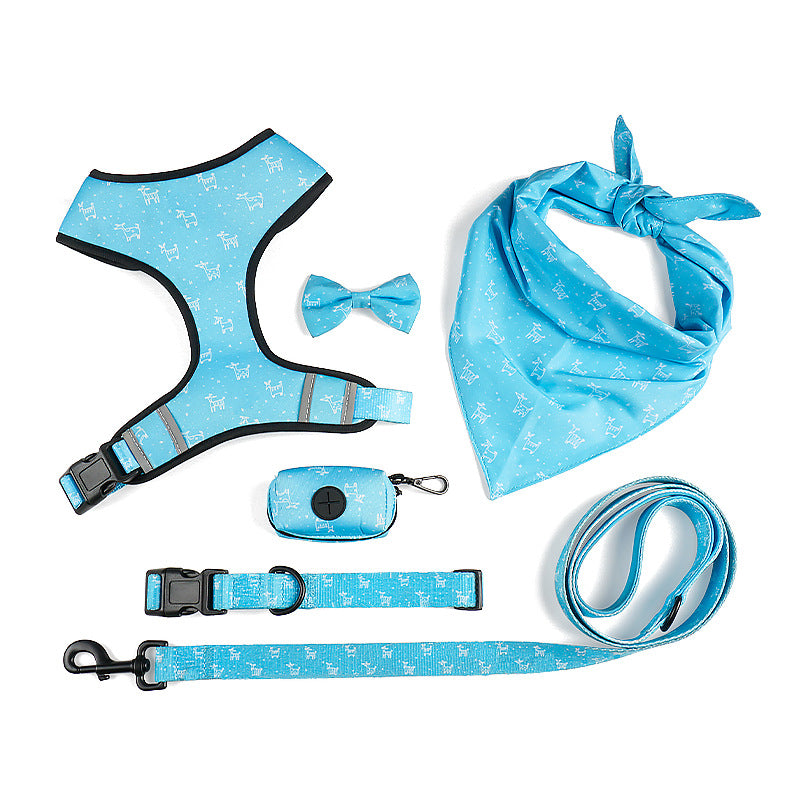 Pet Harness With Bow Adjustable Comfortable Walking Leash