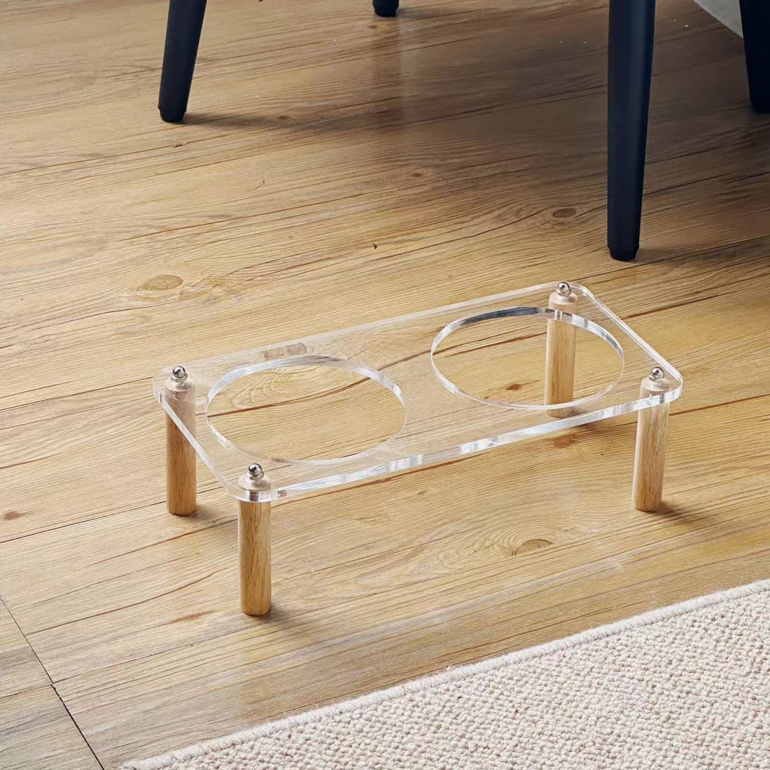 Anti Tumble Ceramic Elevated Pet Double Feeding Bowl
