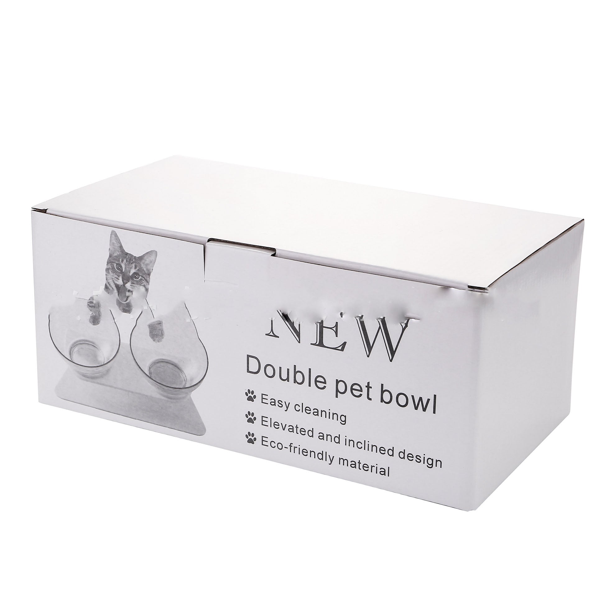 Non Slip Double Pet Bowl With Raised Stand Design