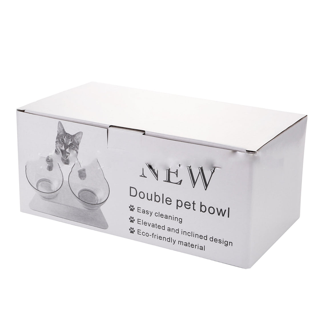 Non Slip Double Pet Bowl With Raised Stand Design