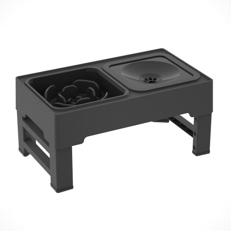 Adjustable Height Double Pet Bowls With Stainless Steel Stand