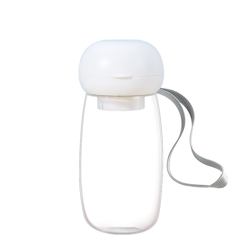 Portable Pet Water Bottle Travel Drinking Cup Bowl With Lanyard