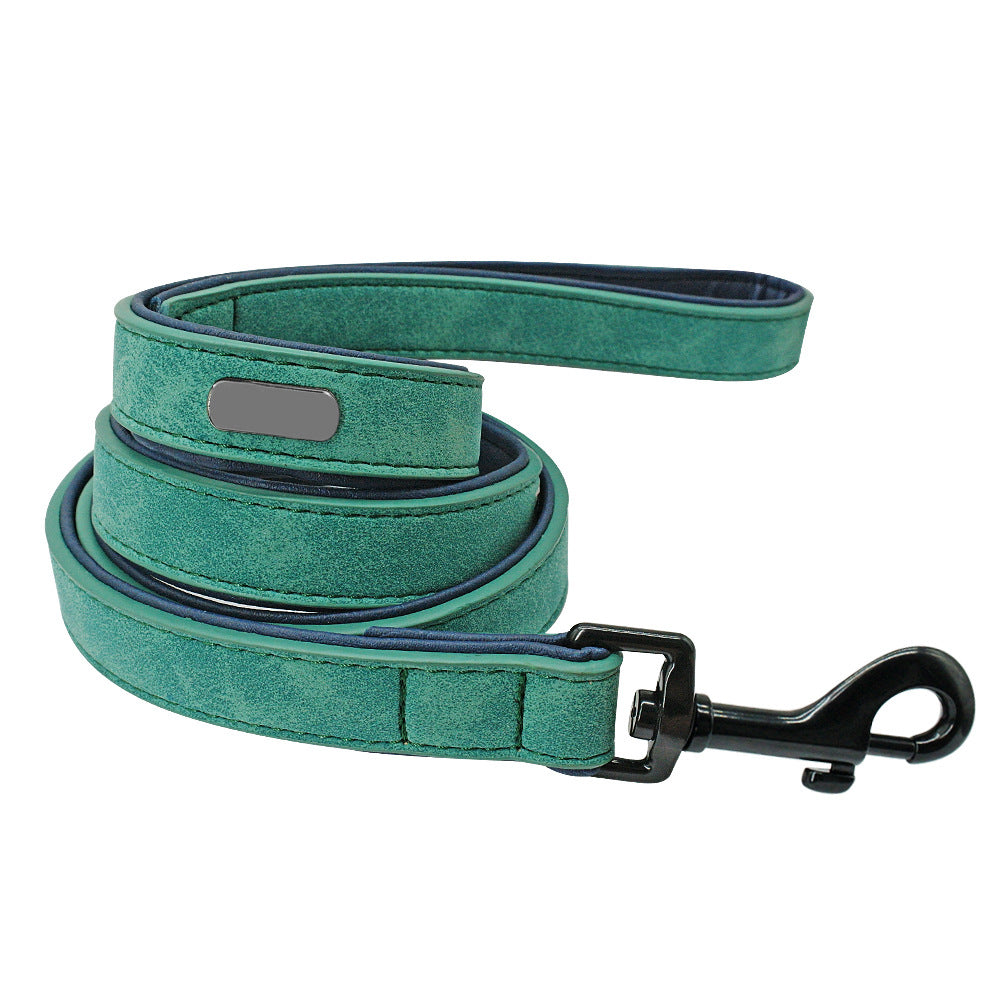 Pull Resistant Leather Pet Leash Durable Walking Lead