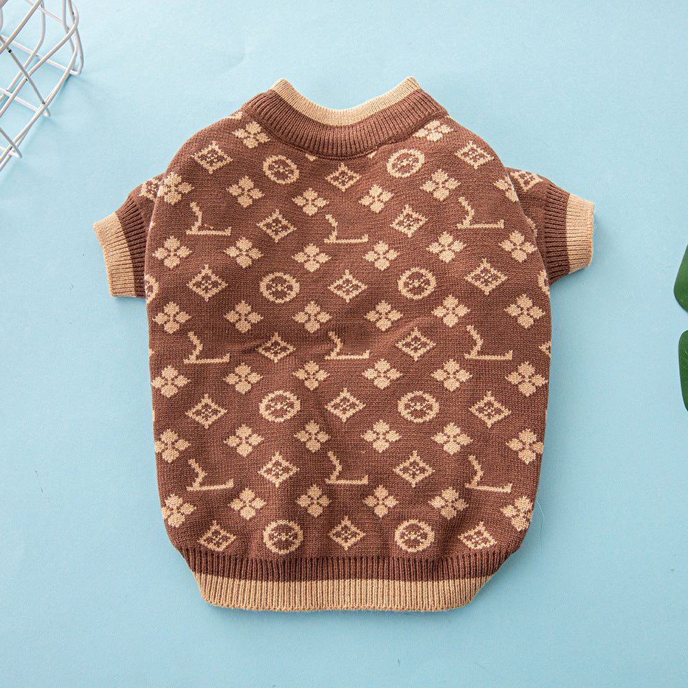Autumn Winter Thick Warm Pet Sweater Clothing Outfit