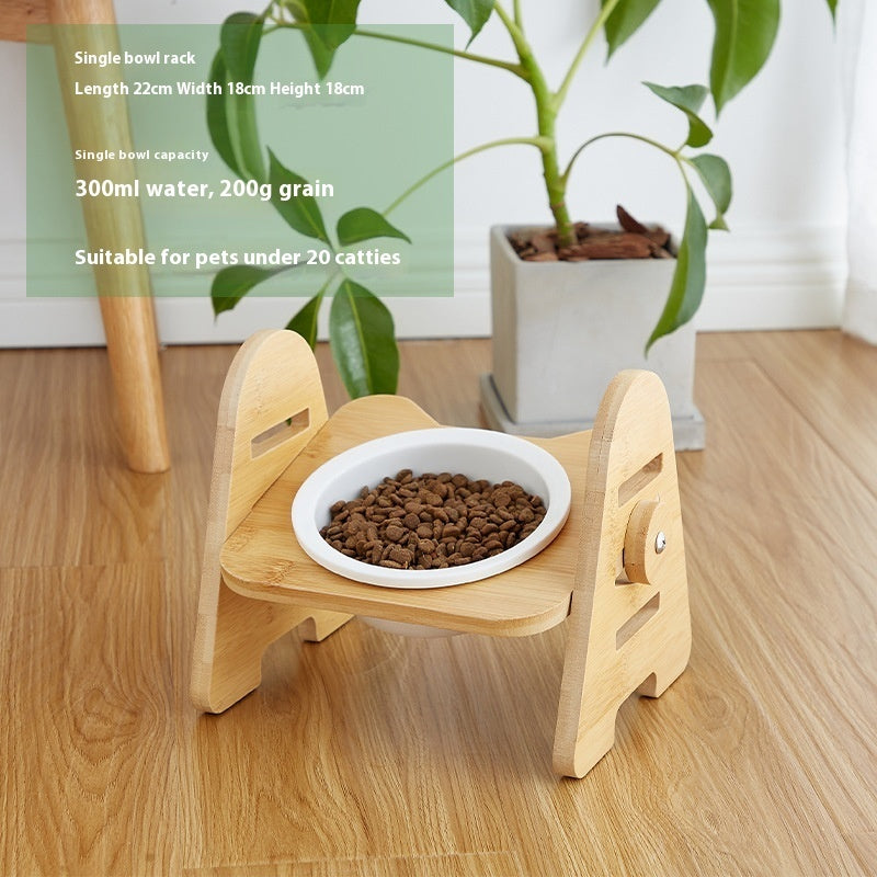 Oblique Mouth Pet Bowl With Cervical Spine Protection
