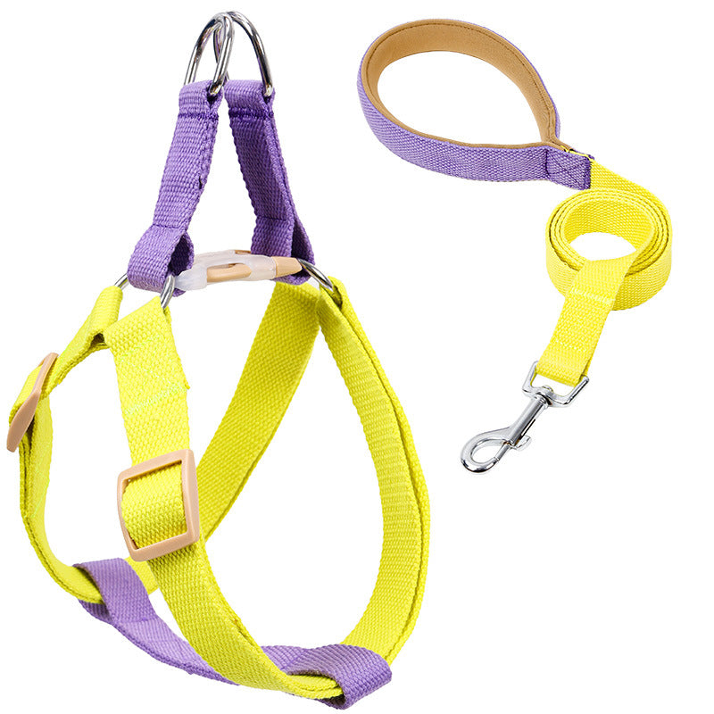 Color Drawstring Vest-Style Pet Leash Walking Control