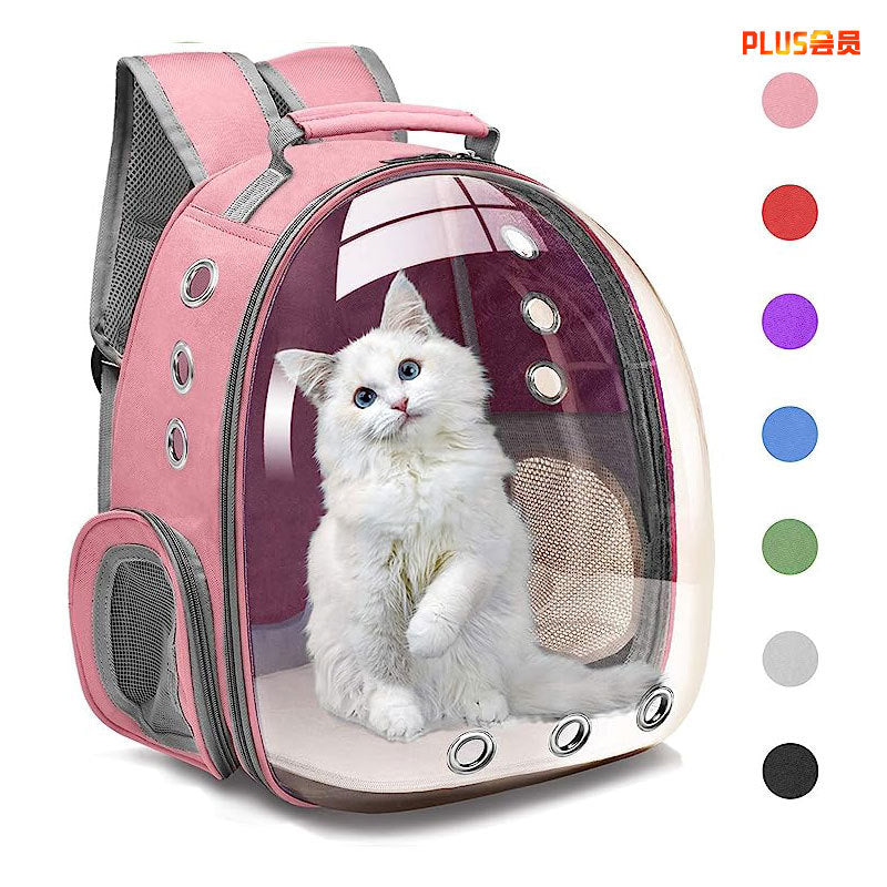 Portable Large Capacity Transparent Pet Backpack Travel Bag