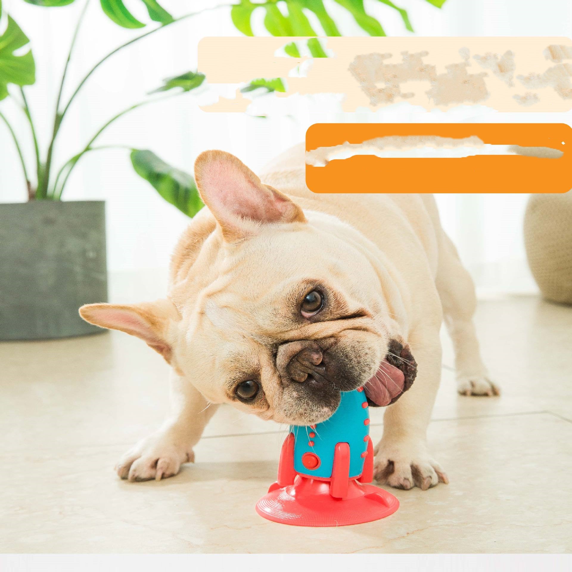 Rocket Shape Food Dispensing Bite Resistant Interactive Pet Toy