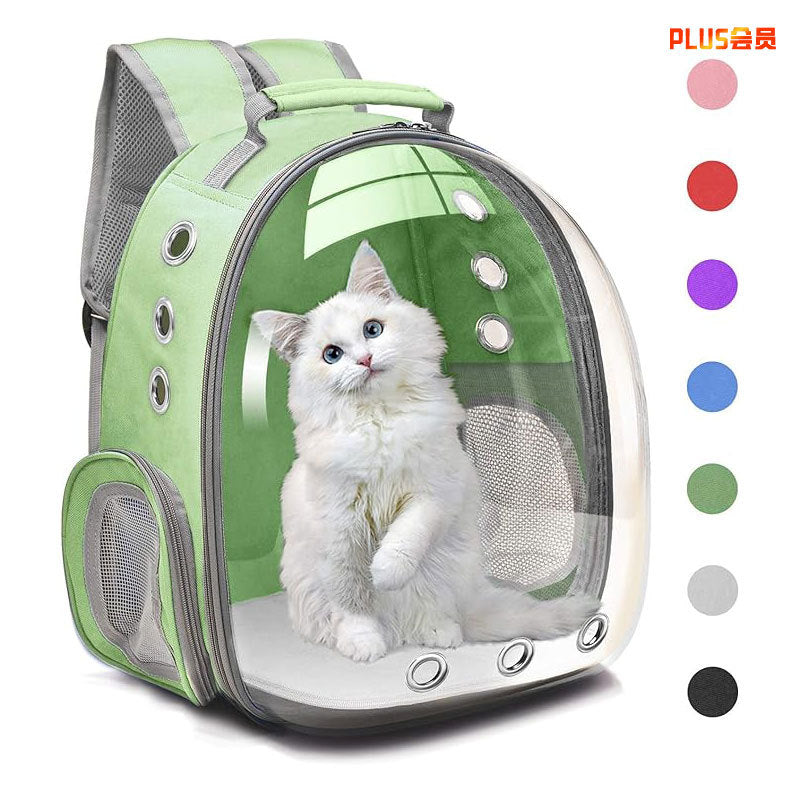 Portable Large Capacity Transparent Pet Backpack Travel Bag