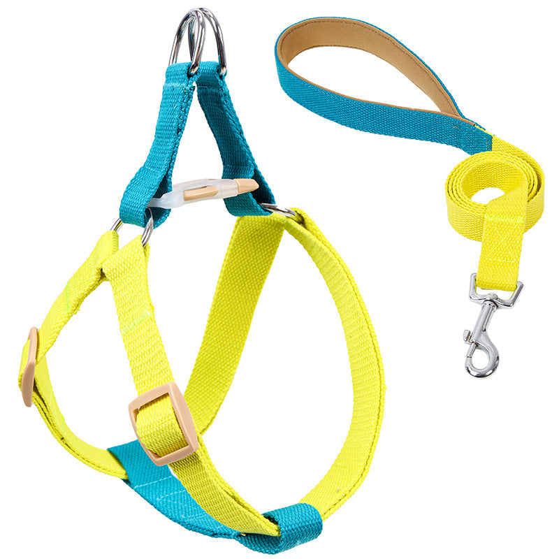 Color Drawstring Vest-Style Pet Leash Walking Control