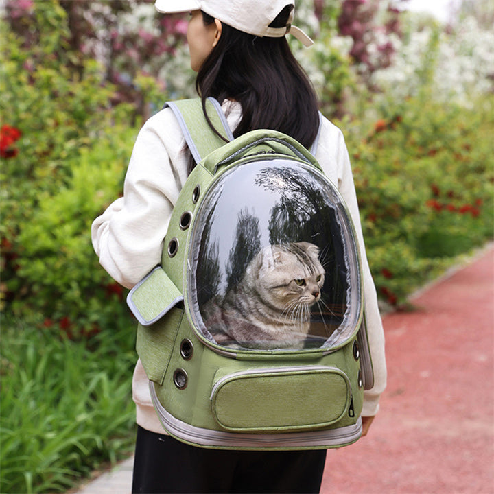 Transparent Space Capsule Pet Backpack Diaper Travel Bag
