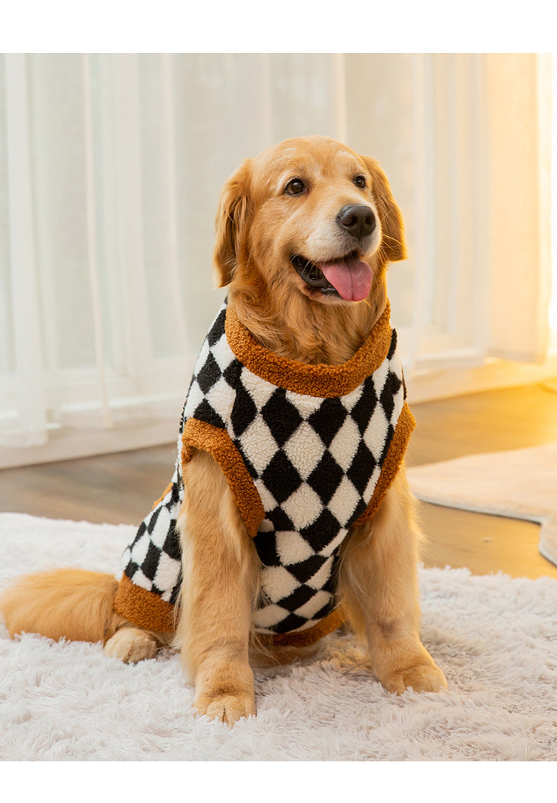 Cotton Padded Pet Jacket Vest For Autumn Winter Wear