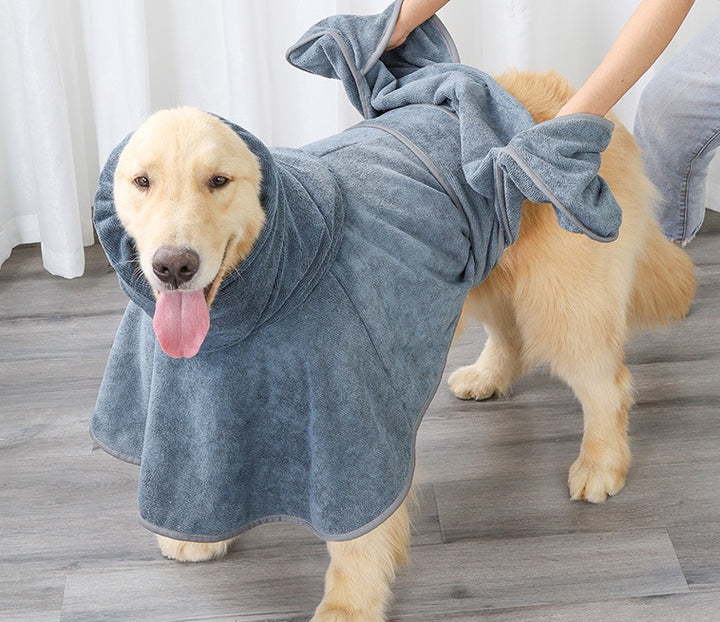 Highly Absorbent Cotton Pet Bathrobe Quick Dry Towel