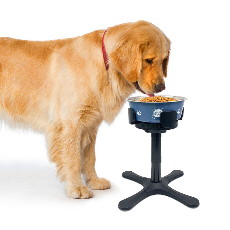 Adjustable Height Pet Bowl Stand With Anti-Tip Design