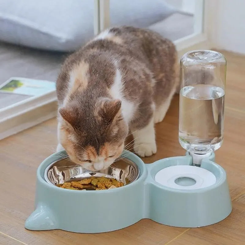 Automatic Pet Food And Water Dispenser Gravity Feeding Bowl