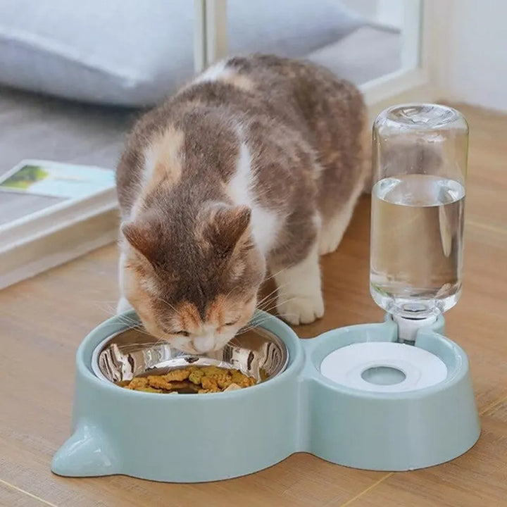 Automatic Pet Food And Water Dispenser Gravity Feeding Bowl