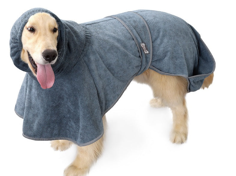 Highly Absorbent Cotton Pet Bathrobe Quick Dry Towel