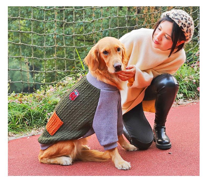 Winter Thickened Pet Sweater Large Breed Clothing Jacket