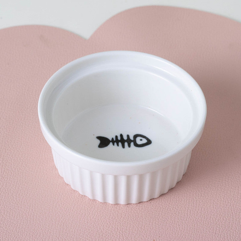 Ceramic Double Elevated Pet Feeding Water Bowl