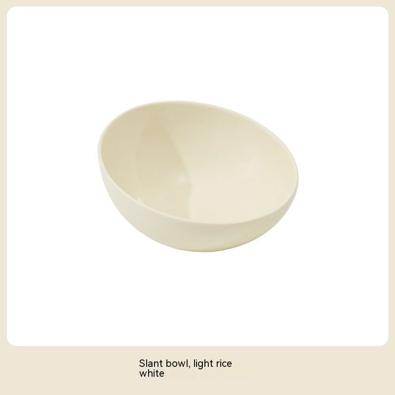 Ceramic Beveled Pet Feeding Bowl