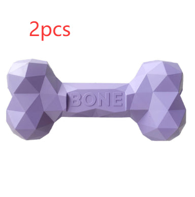 Pet Teeth Grinding Bite Resistant Rubber Bone Chew Toy