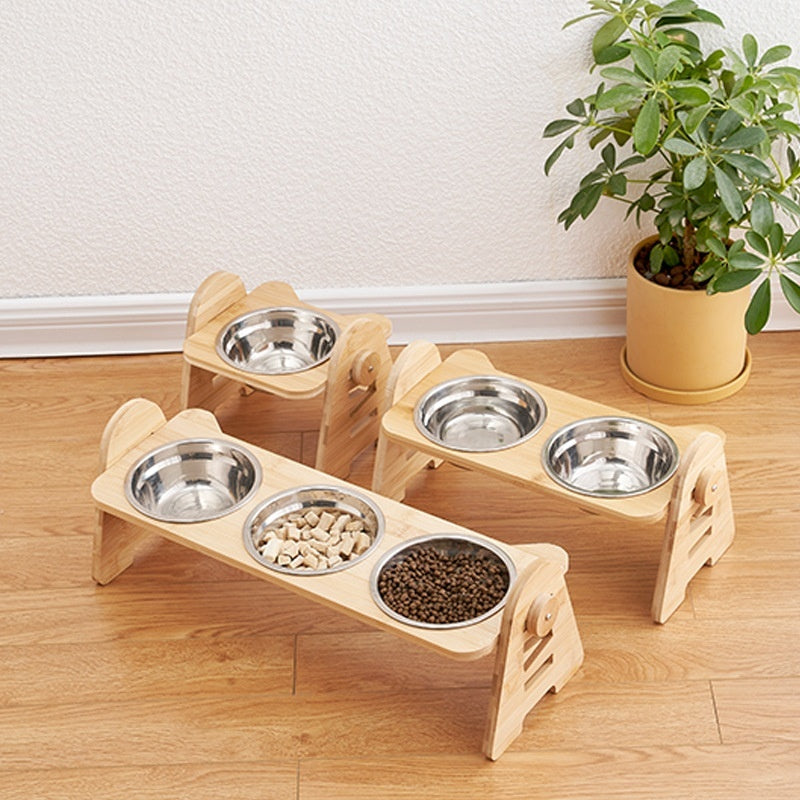 Oblique Mouth Pet Bowl With Cervical Spine Protection