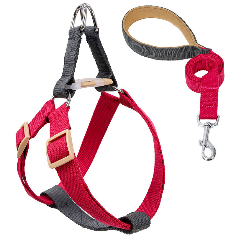 Color Drawstring Vest-Style Pet Leash Walking Control