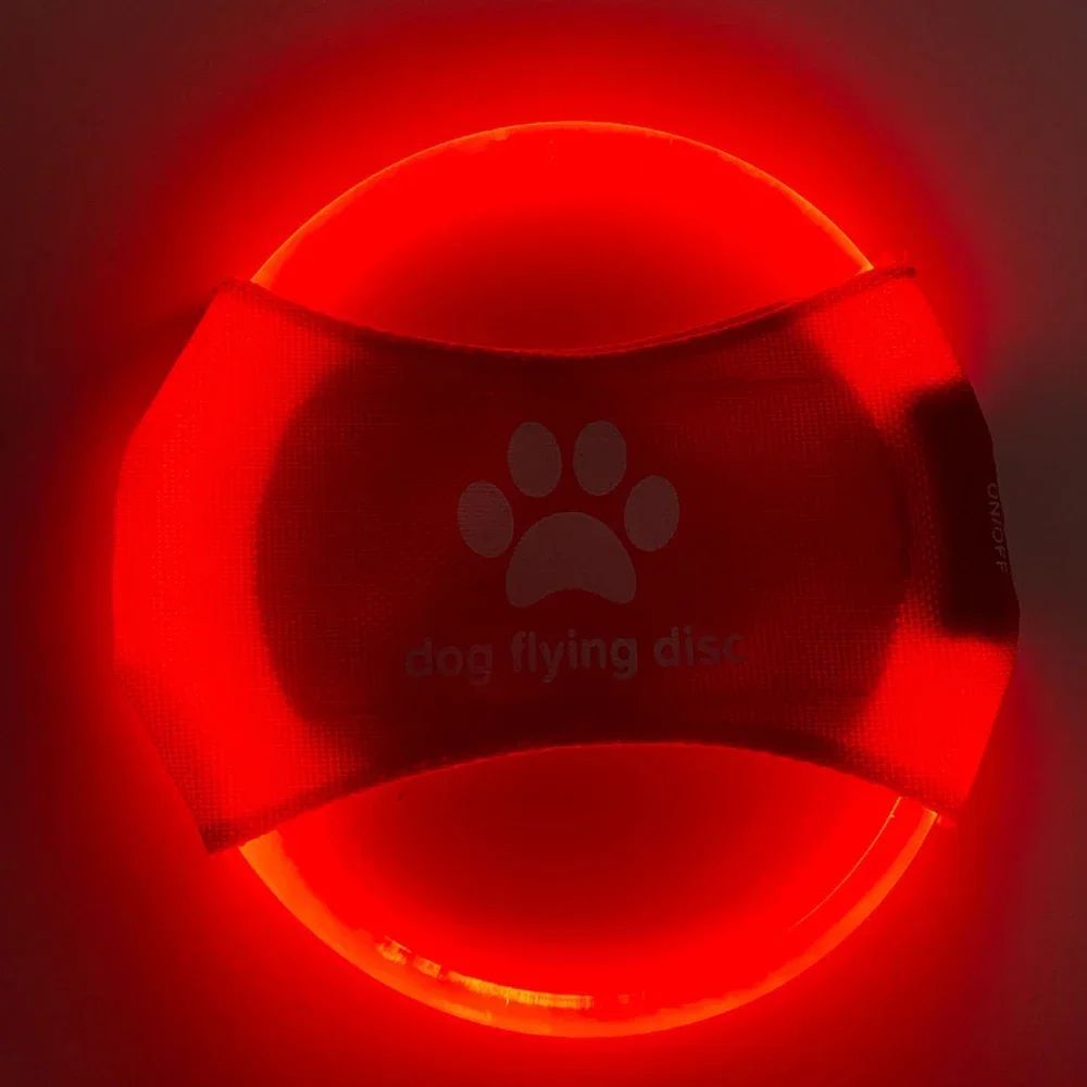 LED Glowing Flying Disc Interactive Pet Training Toy