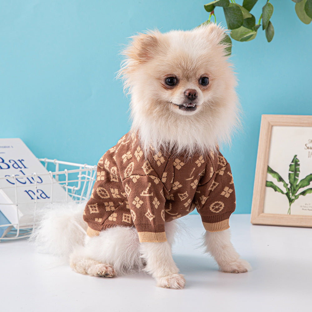 Autumn Winter Thick Warm Pet Sweater Clothing Outfit