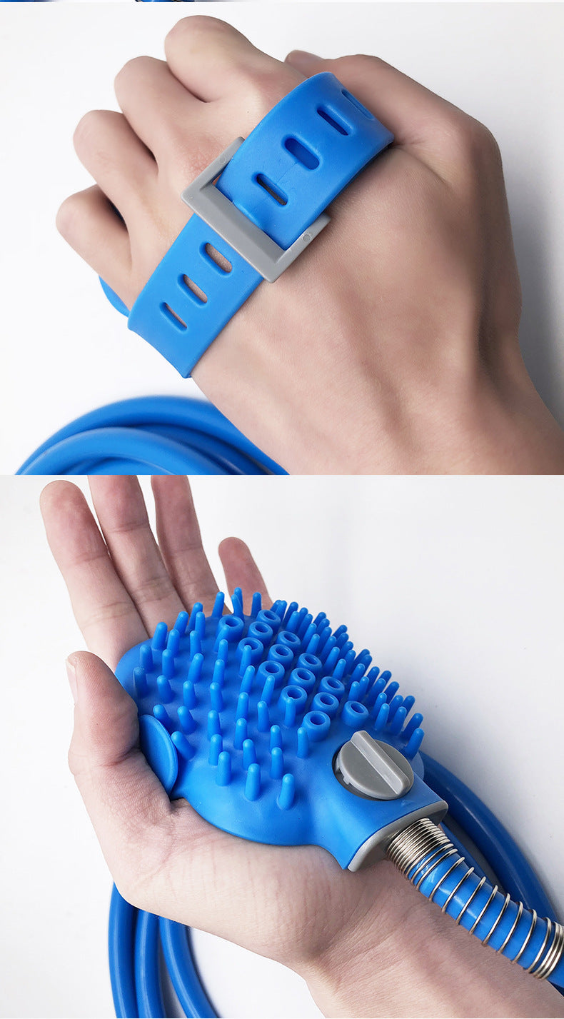 Silicone Pet Bath Gloves Handheld Shower Massage Brush Tool