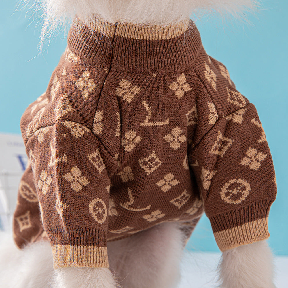 Autumn Winter Thick Warm Pet Sweater Clothing Outfit