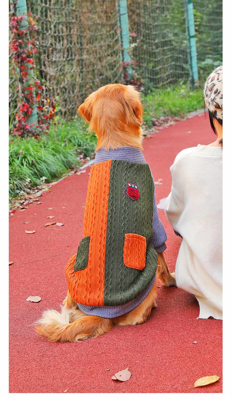 Winter Thickened Pet Sweater Large Breed Clothing Jacket