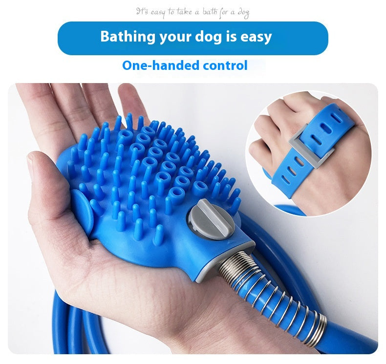 Silicone Pet Bath Gloves Handheld Shower Massage Brush Tool