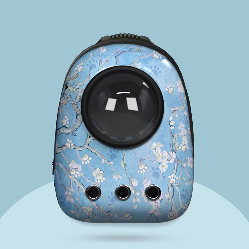 Portable Breathable Pet Backpack With Space Compartment Dual Shoulder Carrier