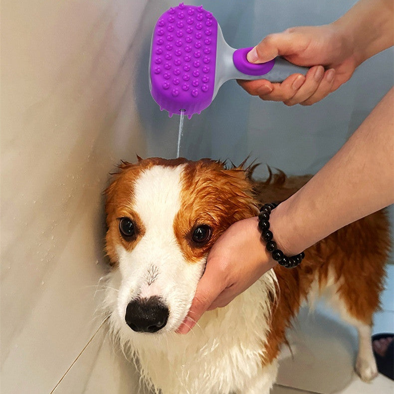 Pet Shower Brush Bath Cleaning Hair Removal Grooming Tool