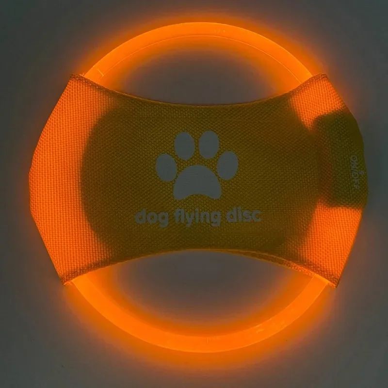 LED Glowing Flying Disc Interactive Pet Training Toy