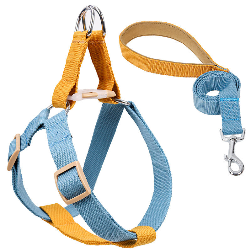 Color Drawstring Vest-Style Pet Leash Walking Control