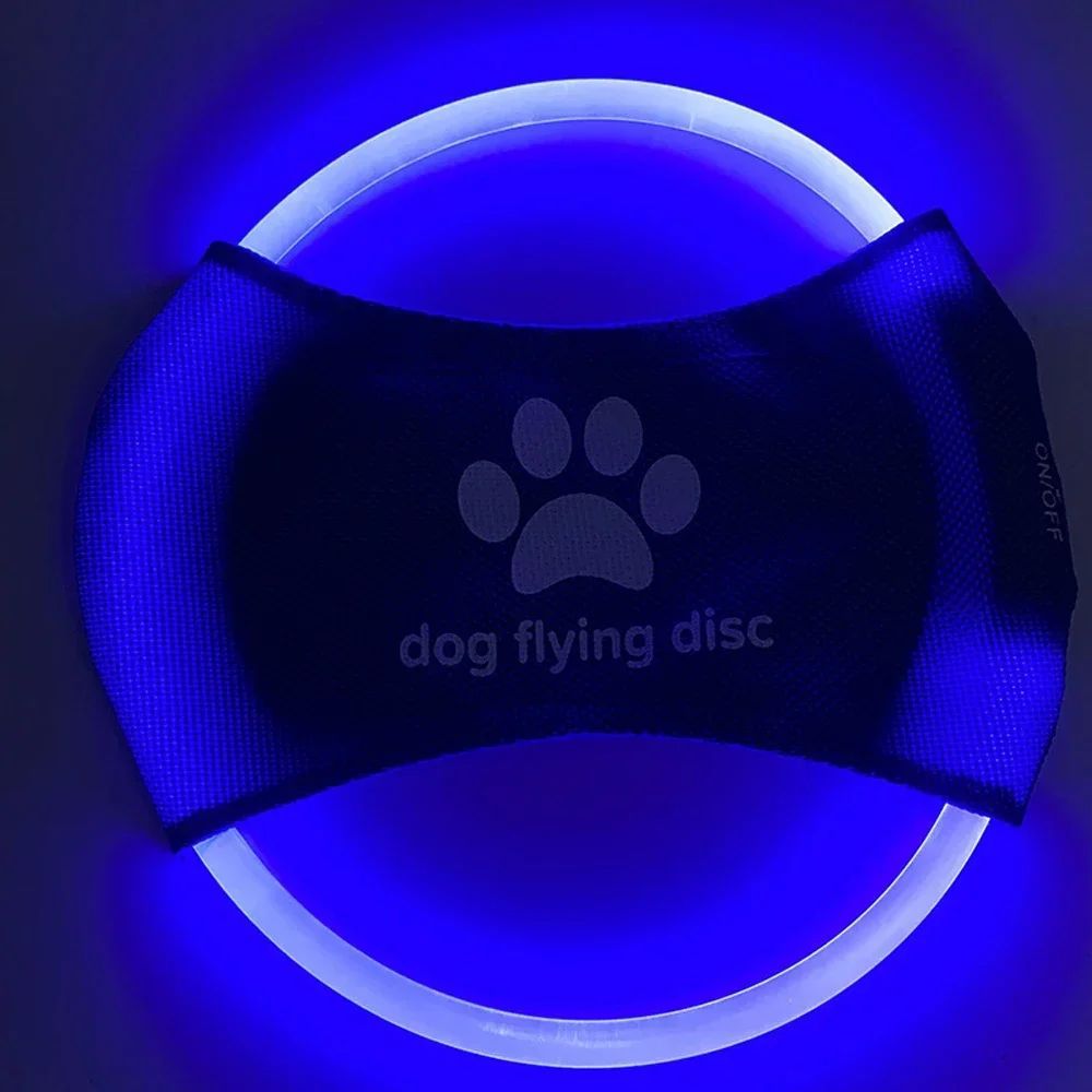 LED Glowing Flying Disc Interactive Pet Training Toy
