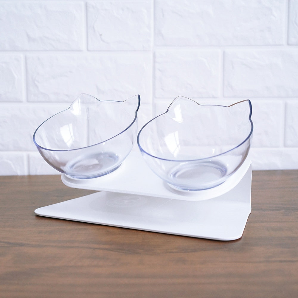 Non Slip Double Pet Bowl With Raised Stand Design
