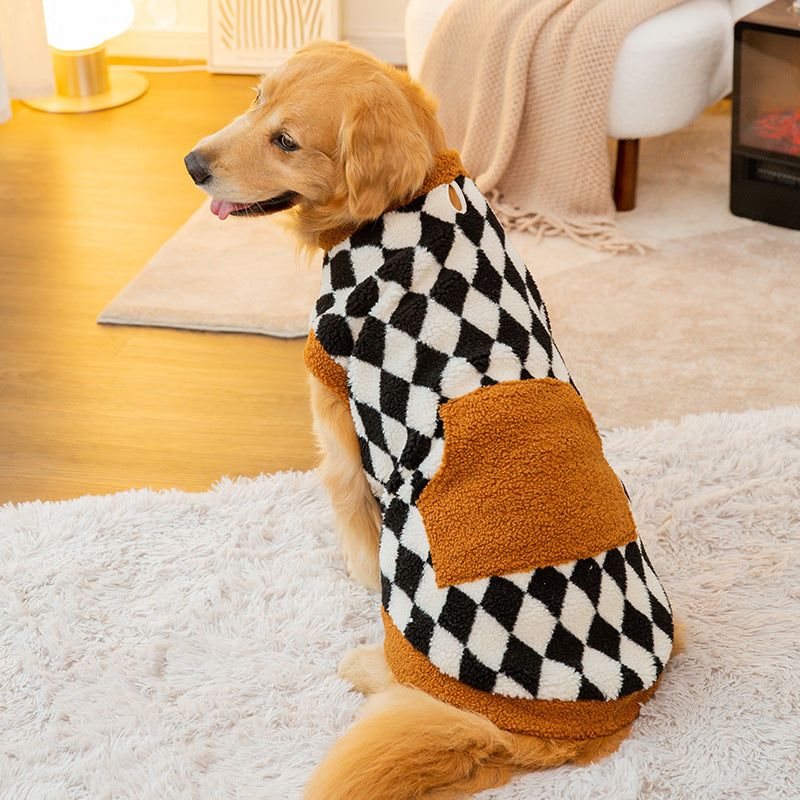 Cotton Padded Pet Jacket Vest For Autumn Winter Wear