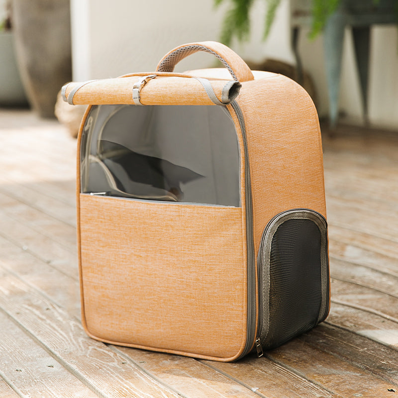Large Capacity Canvas Pet Backpack For Outdoor Travel
