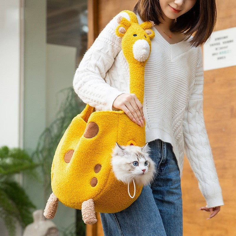 Animal Shaped Portable Pet Backpack Diaper Bag Shoulder Carrier